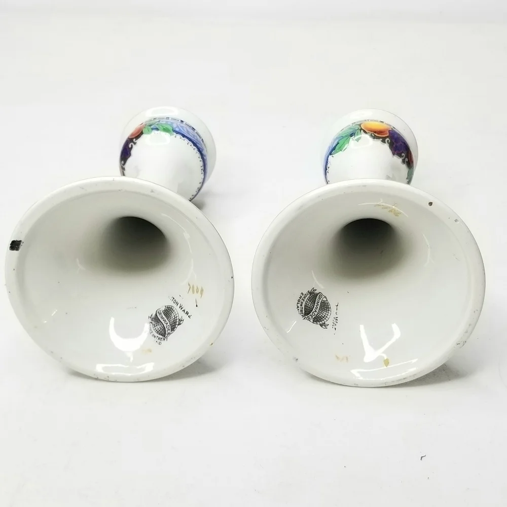 Royal Winton  Grimwades  Stoke on Trent Porcelain Candlesticks Holders,  England